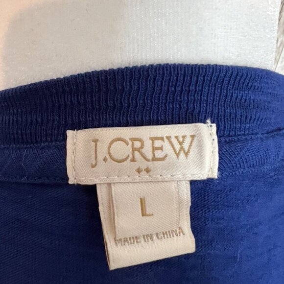 Women's J. Crew Blue Long Sleeve Shirt size Large - Picture 5 of 5